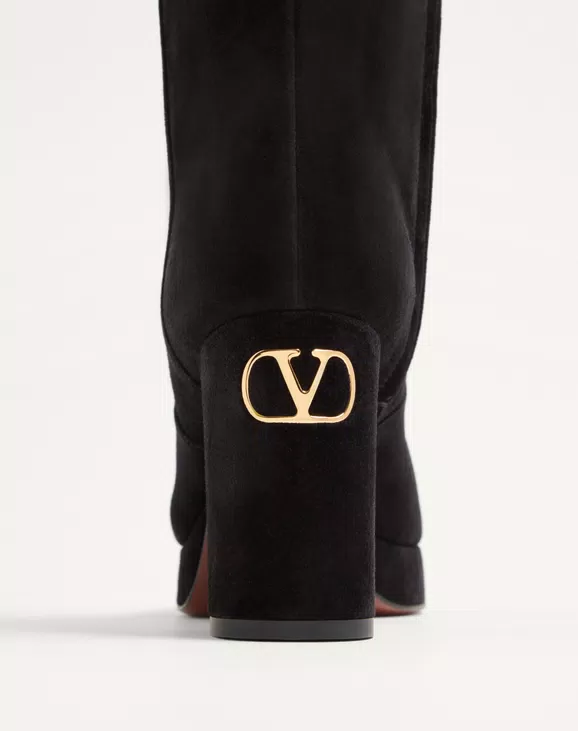 Valentino Fawcette Platform Boot In Crust Leather 90Mm - Image 2